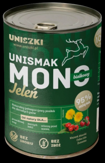 Uniszki Unismak Adult Mono Karma z jeleniem dla psa 400g