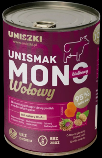 Uniszki Unismak Adult Mono Karma z wołowiną dla psa 400g