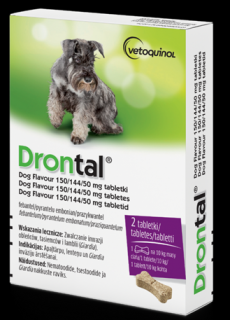 Vetoquinol Drontal dla Psa poniżej 10kg Tabletki na robaki 2szt.