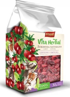 Vitapol Vita Herbal Żurawina naturalna Karma dla gryzonia i królika 30g [Data ważności: 2.08.2024]