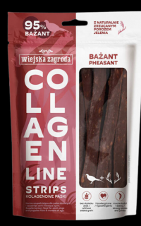 Wiejska Zagroda Collagen Line Strips Przysmak z bażantem dla psa 100g