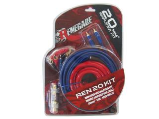 Renegade REN20KIT - zestaw przewodów do montażu wzmacniacza, przekrój 20mm2