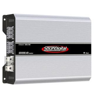 SounDigital  SD1200.4D-2Ohm  EVO - wzmacniacz czterokanałowy moc 4 x 300 W RMS przy 2 Ohm