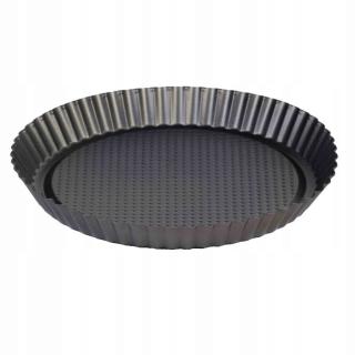 FORMA DO TARTY DO CIASTA Z OWOCAMI 27,5 CM BLACHA CZARNA NON-STICK