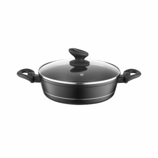 GARNEK NISKI DELUX 20 CM 1,3 L FLORINA INDUKCJA GAZ Z POKRYWĄ RONDEL