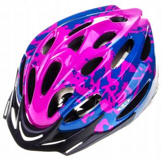 KASK ROWEROWY BIKO BASIC S 48-52 NIEBIESKO-FIOLETOWY