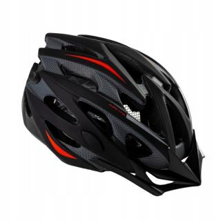 KASK ROWEROWY S-BIKE MV29 BLACK/RED XL 61-63 CM