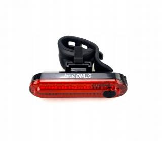 LAMPA TYŁ CZARNA USB 60 LUMENÓW CZERWONA PU56