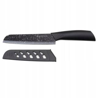 NÓŻ CERAMICZNY AMBITION SKIV SANTOKU 15 CM CZARNY + OSŁONKA