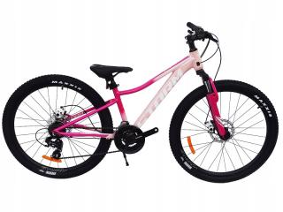 ROWER 26 STORM GÓRSKI MTB ALUMINIOWY QUEEN 1.0 13'' RÓŻOWY PUDER ZAMKNIĘCIE