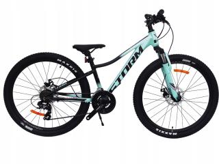 ROWER 26 STORM GÓRSKI MTB ALUMINIOWY QUEEN 1.0 13'' TURKUSOWO CZARNY