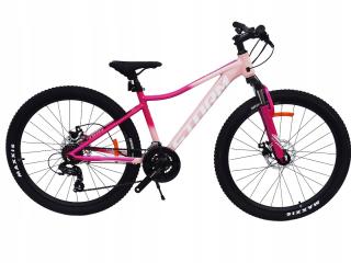 ROWER 26 STORM GÓRSKI MTB ALUMINIOWY QUEEN 1.0 15'' RÓŻOWY PUDER ZAMKNIĘCIE
