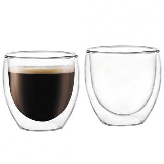 SZKLANKI DO KAWY ESPRESSO MALACHIT TERMICZNE 100 ML PODW. ŚCIANKA 2 SZT