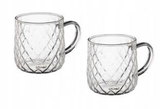 SZKLANKI ZESTAW 2 SZKLANEK CARMEN 350 ML GALICJA KUBKI DO KAWY HERBATY