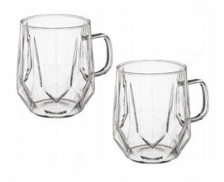 SZKLANKI ZESTAW 2 SZKLANEK VIVIAN 320 ML GALICJA KUBKI DO KAWY HERBATY