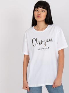 Biały t-shirt CHOSEN z aplikacją