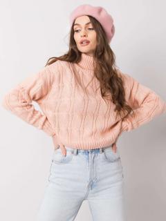 Sweter AUGUSTA krótki różowy