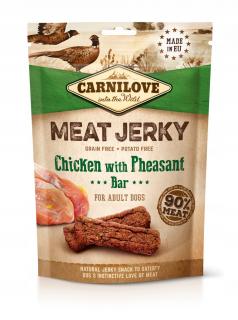 Carnilove JERKY CHICKEN WITH PHEASANT BAR 100 G Batony proteinowe z kurczakiem i bażantem