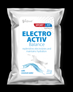Vetfood Electroactiv Balance 20 G Zapobieganie odwodnieniu w zaburzeniach jelitowych połączonych z biegunką