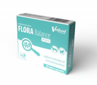 Vetfood Flora Balance mini 30 kapsułek Zaburzenia trawienia / odbudowa mikroflory jelitowej