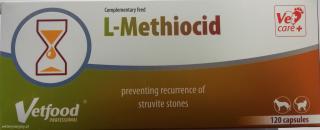 Vetfood L-METHIOCID 120 KAPS Wspomaga funkcjonowanie układu moczowego