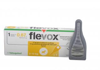 Vetoquinol FLEVOX S 0,67 ML Krople na pchły i kleszcze PSY 2-10 KG