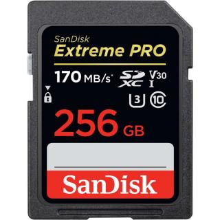 SANDISK EXTREME PRO SDXC 256 GB 170/90 MB/s V30 UHS-I U3