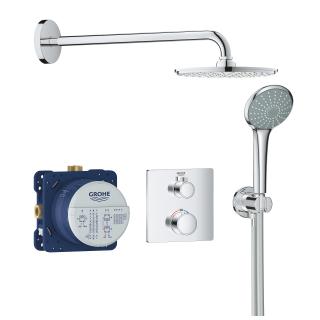 Grohe Grohtherm podtynkowy zestaw prysznicowy z deszczownicą Rainshower cosmopolitan 210 chrom 34734000