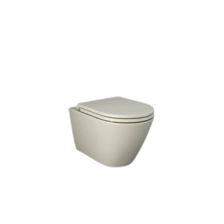 Rak Ceramics Feeling Miska Wc Podwieszana Rimless Beż Mat  deska Wc W/O Beż Mat FEEL2SET