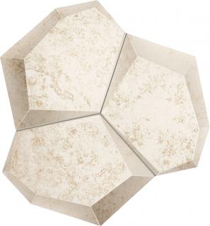 Tubądzin Domino Mozaika ścienna Alabaster Shine White 21x19