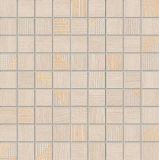Tubądzin Domino Mozaika ścienna Woodbrille beige 30x30