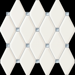 Tubądzin Mozaika ścienna Abisso white 29,8x27