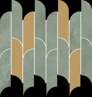 Tubądzin Mozaika ścienna Tissue green 29,8x27,2