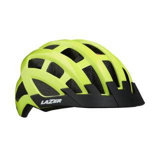 Kask Compact DLX flash yellow siatka+led uni 54-61cm