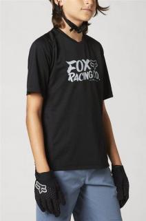 Koszulka rowerowa dziecięca MTB FOX DEFEND Junior black YL