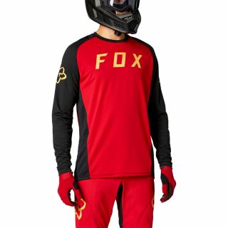Koszulka rowerowa z długim rękawem FOX DEFEND jersey chili XL