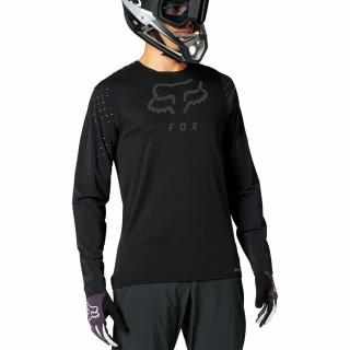 Koszulka rowerowa z długim rękawem FOX FLEXAIR Delta black S