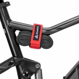 Taśma mocująca na rzep GRANITE Rockband Mountain Bike Frame Carrier Strap czerwona