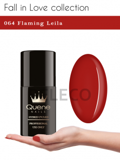 Lakier hybrydowy Quene Nails- 064 Flaming Leila
