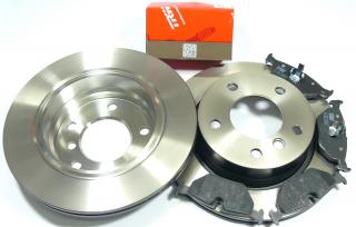 TARCZE HAMULCOWE TRW DF2767 + KLOCKI HAMULCOWE TRW GDB1344 BMW 3 E36 E46 TYŁ 276mm