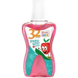 32 PEARLS JUNIOR Płyn do Płukania Jamy Ustnej  dla Dzieci Poziomka i Mięta 245ml