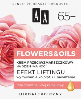 Aa Flowers Oils 65+ Krem Przeciwzmarszczkowy Na Dzień i Na Noc - Efekt Liftingu 50ml