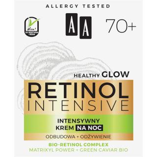 AA RETINOL INTENSIVE 70+ Intensywny Krem na Noc Odbudowa + Odżywienie 50 ml