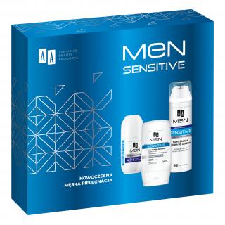 AA Zestaw Men Sensitive Męska Pielęgnacja Żel Po Goleniu + Pianka + Antyperspirant