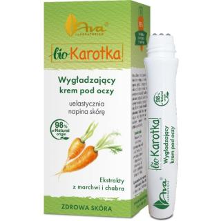 AVA Bio Karotka Wygładzający Krem pod Oczy Roll-on Uelastycznia Napina Skórę 15 ml