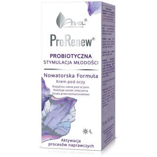 AVA PRORENEW Krem pod Oczy Probiotyczna Stymulacja Młodości Wygładzenie Zmarszczek 15 ml