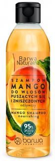 Barwa Cosmetics Barwa Naturalna Szampon do Włosów Puszących Się i Zniszczonych Mango - Odżywczy 300ml