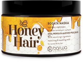 Barwa Cosmetics Honey Hair Bogata Maska Nawilżająco-Wygładzająca do Włosów Normalnych i Suchych 220ml