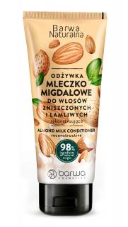 Barwa Naturalna mleczko Migdałowe Odżywka do Włosów Zniszczonych i Łamliwych 200ml