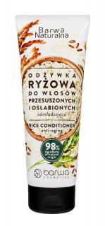 Barwa Naturalna Ryżowa Odżywka Odmładzająca do Włosów Przesuszonych i Osłabionych 200ml